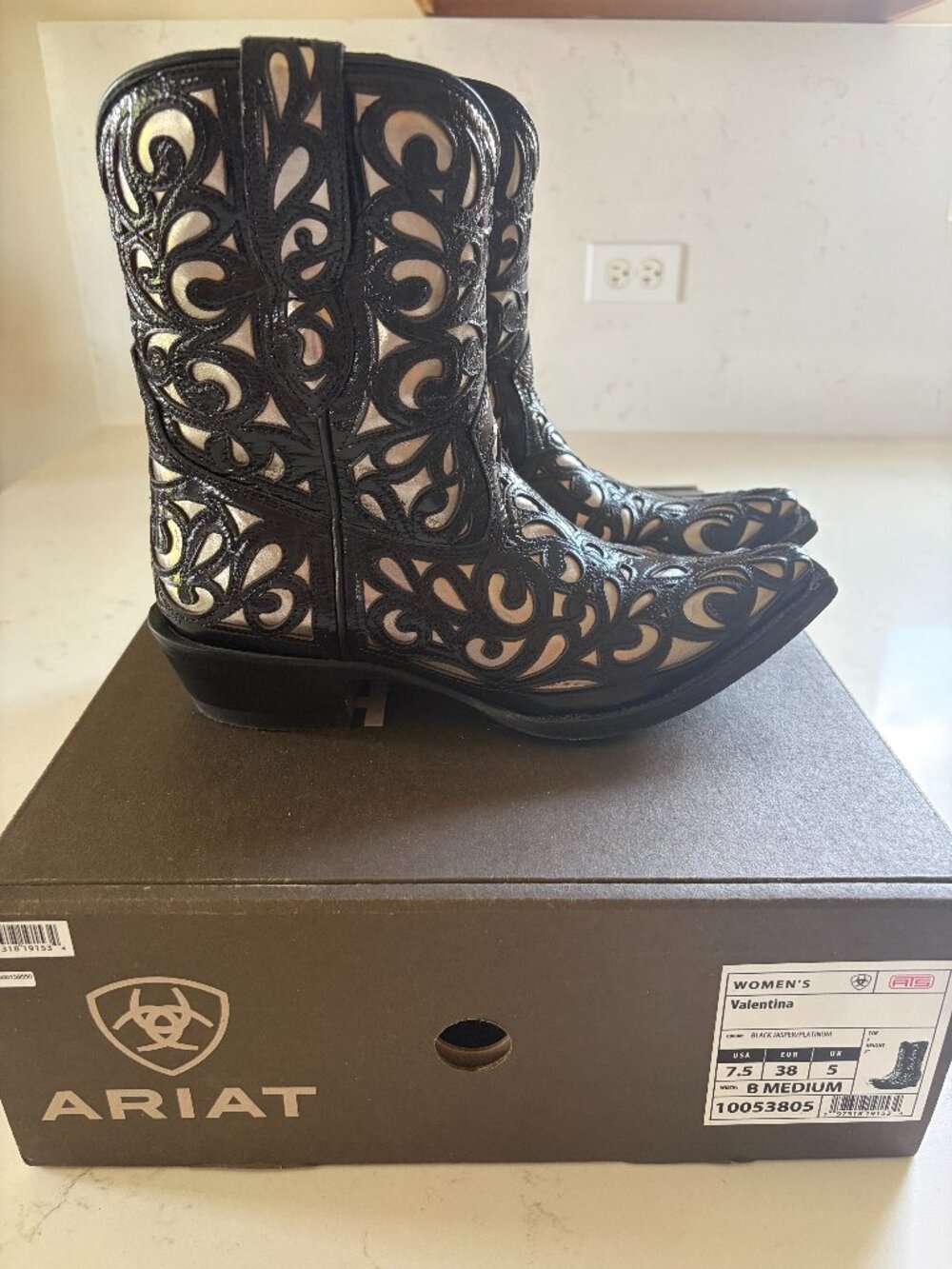 Ariat Valentina Boot Black Jasper/Platinum 7.5B
